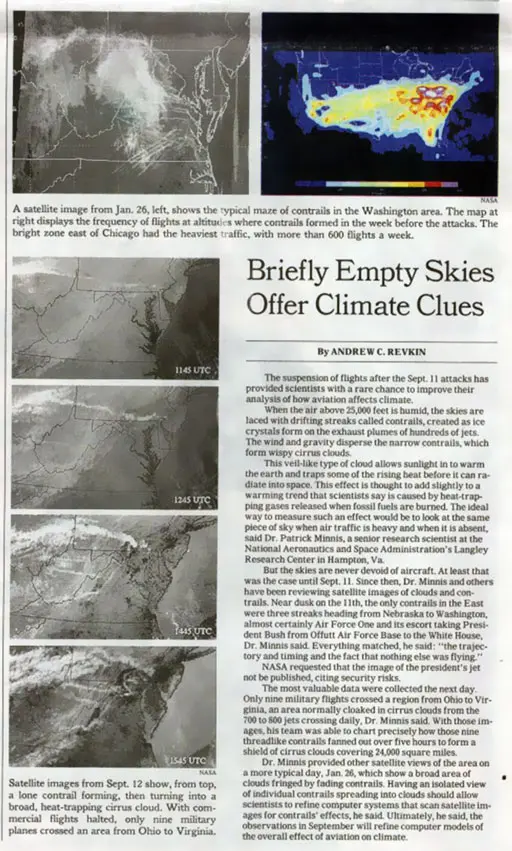 Briefly empty skies offer climate clues new york times 2001.webp