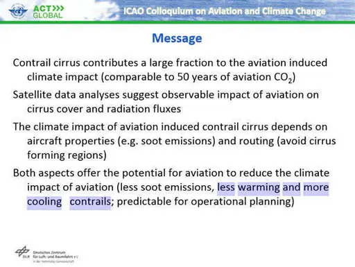 ICAO Presentation on Intentional Geoengineering with Contrail Cirrus