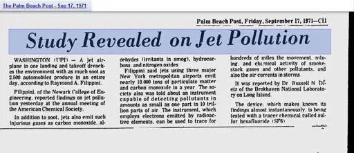 Study revealed on jet pollution 1971.webp