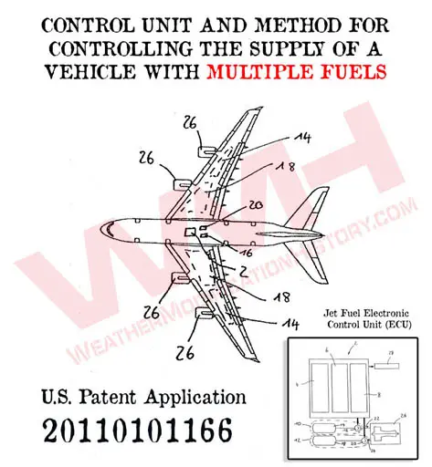 Us20110101166 a1 control unit for contrail control using multiple fuels.webp