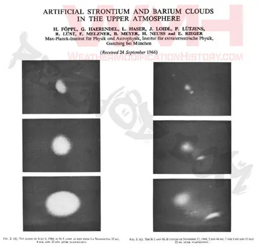 Artificial Strontium and Barium Clouds in the Upper Atmosphere