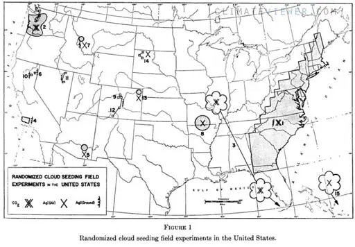 Cloud Seeding Projects in the USA (1952-1965)