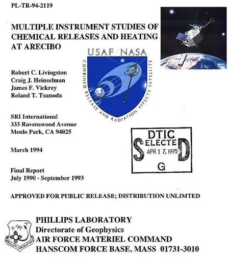 Combined Release and Radiation Effects Satellite (CRRES) and the Arecibo Ionospheric Heater