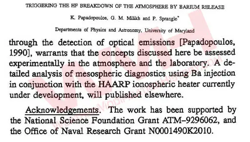 Triggering the HF Breakdown of the Atmosphere by Barium Release