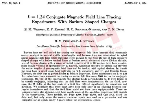Magnetic field line tracing experiments with barium shaped charges 1974.webp
