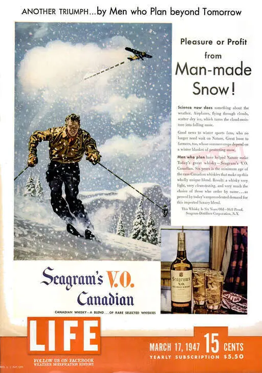 1947 03 17 canadian whiskey company endorses cloud seeding.webp