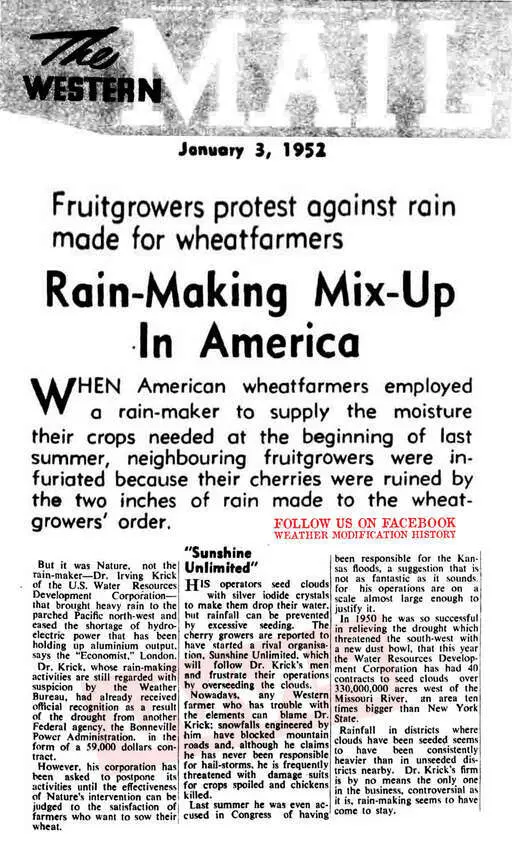 1952 01 03 fruitgrowers protest against rain made for wheatfarmers.webp