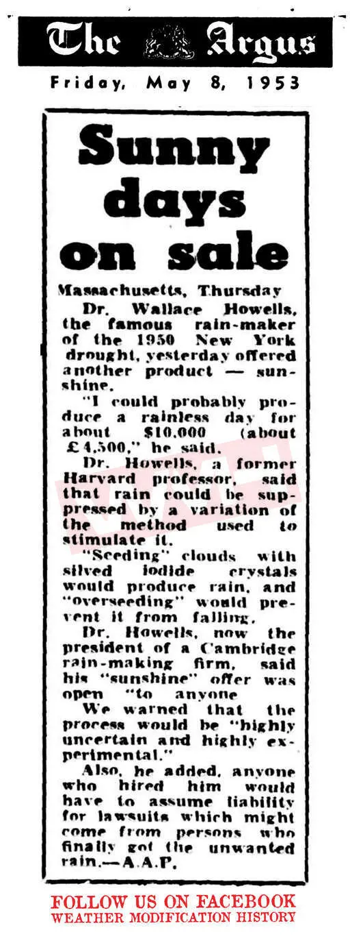 1953 05 08 dr wallace howell sells sunshine for 10000 dollars per day.webp