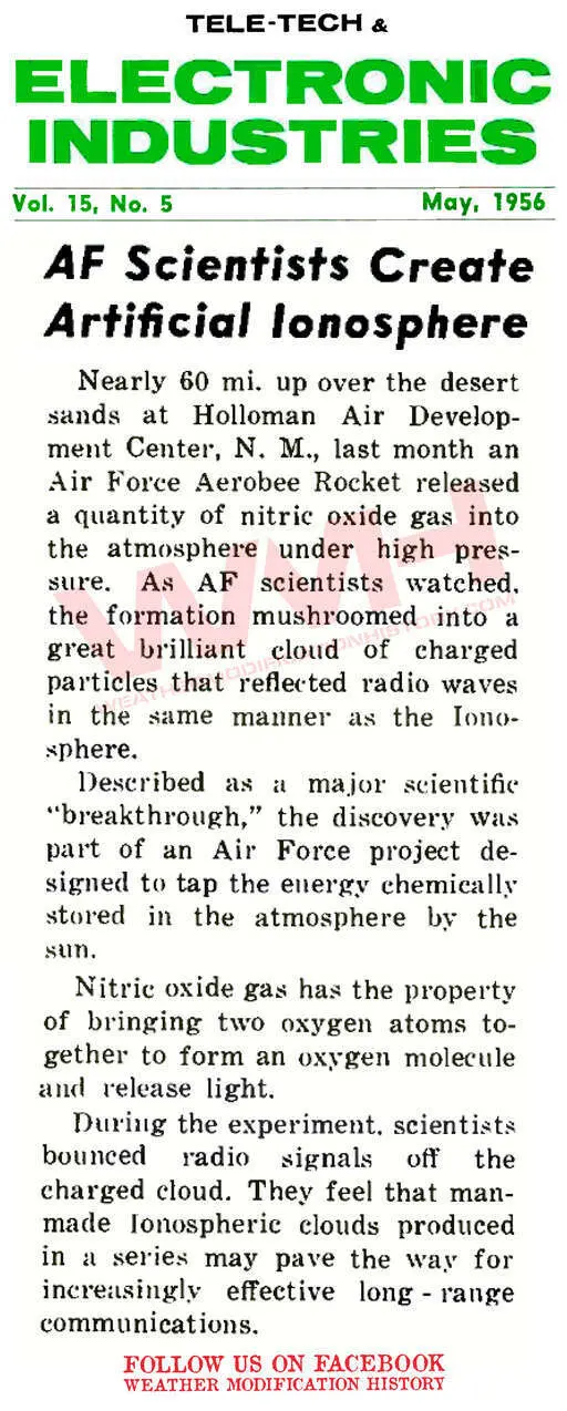 1956 05 01 air force scientists create artificial ionosphere.webp