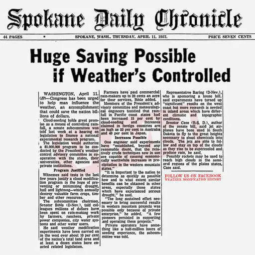 1957 04 11 the presidents weather control advisory team given five million to control the weather.webp