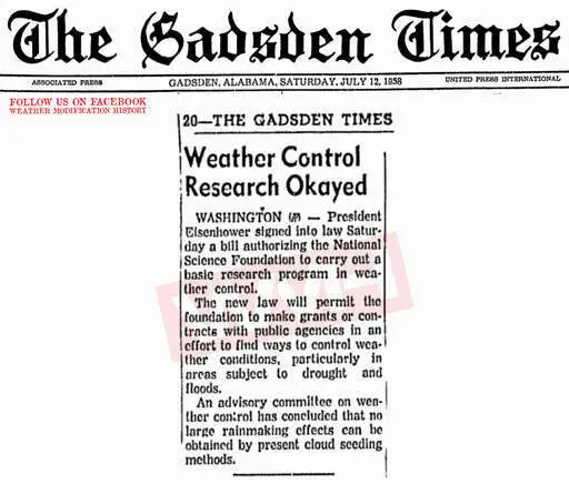 1958 07 12 weather control research bill signed into law by president eisenhower.webp