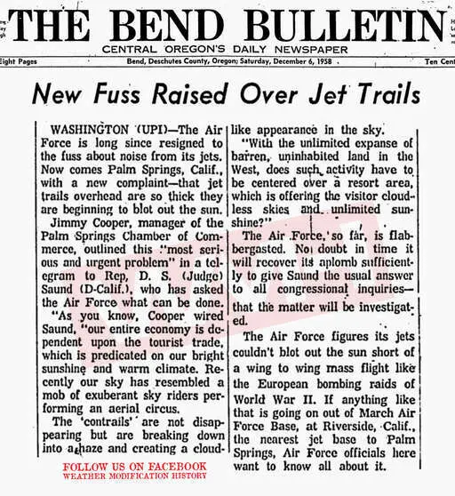 1958 12 06 air force blamed for causing contrail induced cirrus clouds.webp
