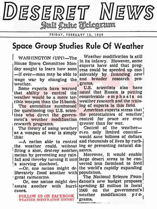 1959 02 13 the house space comittee suggests possibility of worldwide weather control.webp