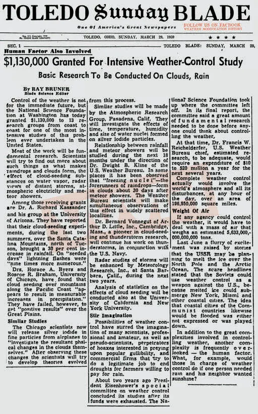 1959 03 29 one million dollars granted for intensive weather control study.webp