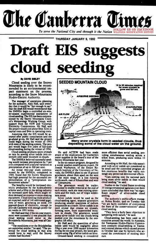 1992 01 09 cloud seeding over the snowy mountains recommended by hydro electric authority.webp