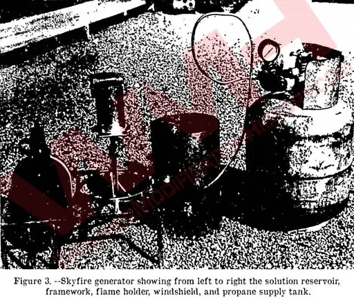 Project skyfire silver iodide acetone propane cloud seeding generator closeup.webp